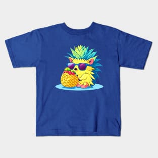 AI Hedgehog on black Kids T-Shirt